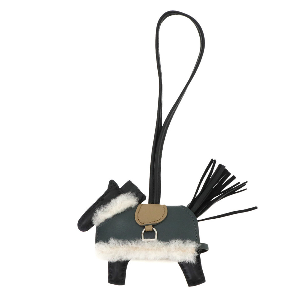 Hermes Rodeo Robeo Pluch PM Accessory Bag Charm, Agneau Milo Swift Sheepskin,...